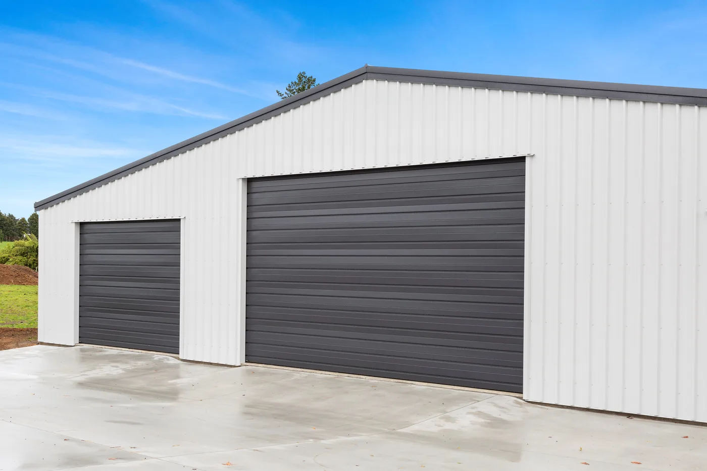 Domestic garage and storage shed, 16m x 7m