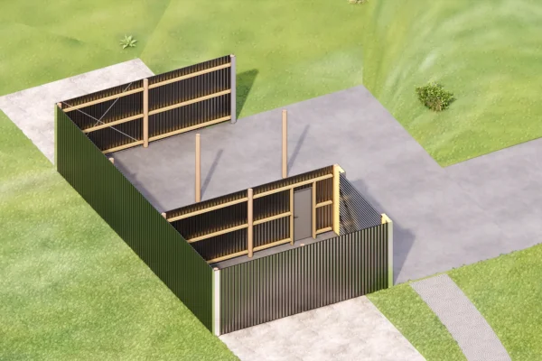 12 x 7.0 - 3 bay Enclosed - technical render only 12 x 7.0 - 3 bay Enclosed - technical render only