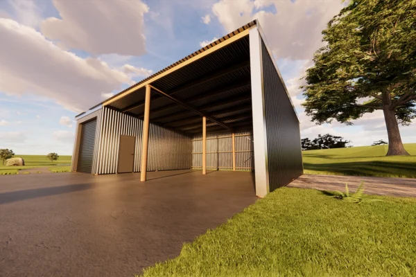 12 x 7.0 - 3 bay Enclosed - technical render only 12 x 7.0 - 3 bay Enclosed - technical render only